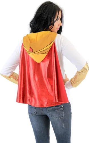 Vista 3 de Masters of The Universe I Am She Ra Juniors Sudadera con capucha blanca con capa
