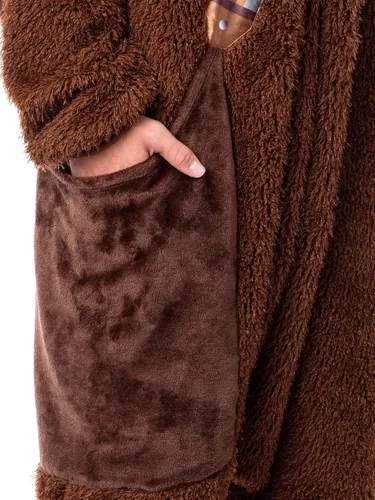 Vista 4 de Star Wars - Disfraz de Chewbacca Chewie Kigurumi para adultos, pijama para hombres y mujeres