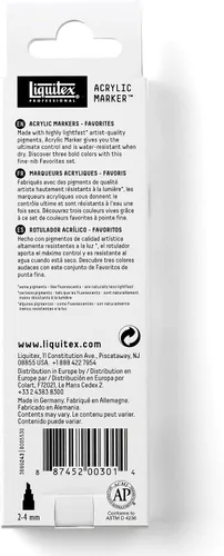 Vista 5 de Liquitex, set de 6 marcadores anchos para pintura profesional.