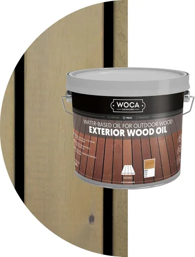 Vista 27 de WOCA Comprobador de aceite de madera exterior de Dinamarca, aceite penetrante a base de agua para superficies de madera al aire libre, muestra