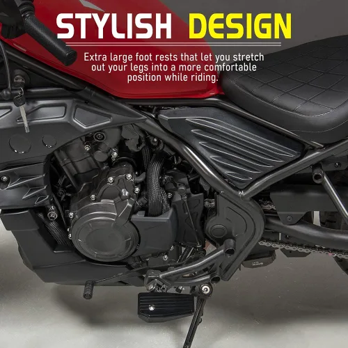 Vista 3 de Piernas anchas para motocicleta, pedales de pie para Honda REBEL CMX500 CMX300 CMX 500 300 2017-2025 Reposapiés de aluminio Extensión del tablero