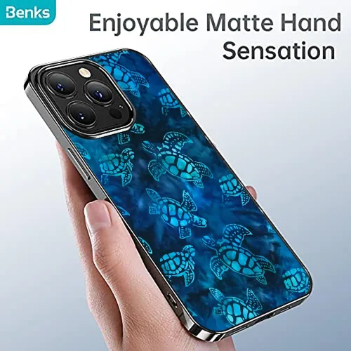 Vista 4 de Funda para iPhone 14, tortuga marina acuarela, TPU Azul (Blue Sea Turtle)