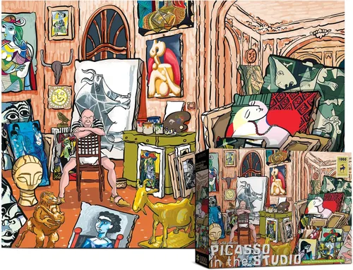 Vista 12 de Antelope Rompecabezas de 1000 piezas para adultos, rompecabezas de Van Gogh por la artista Alireza Karimi Moghaddam, papel, otoño en Arles, 29.5 x