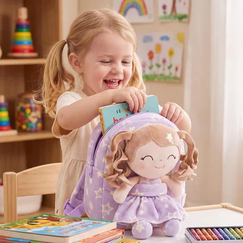 Vista 7 de Gloveleya Mochila para niños, 9 pulg., Classic Mochila Star púrpura A05