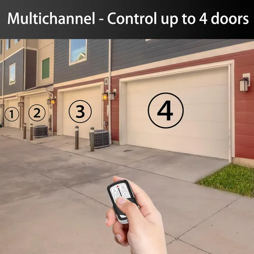 Vista 4 de 2 llaveros universales para abrir puertas de garaje, 4 botones, programable, compatible con abridor Liftmaster Chamberlain Craftsman con botón