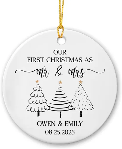 Vista 15 de Adorno personalizado de primera Navidad para perro, adorno de cerámica para la primera Navidad del cachorro, decoración de árbol de Navidad, adorno