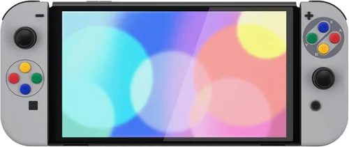 Vista 8 de eXtremeRate DIY Full Set Shell Buttons for Nintendo Switch OLED, Soft Touch Replacement Console Back Plate & Kickstand, Custom Case Housing for
