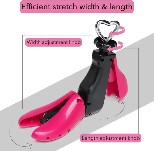 Vista 3 de Ensanchador de zapatos para hombres y mujeres, 4 vías para botas de ancho y largo, estirador de botas de cuero para pies anchos