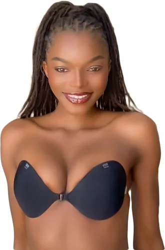Vista 2 de LITTLEMISSY Women Adhesive Plus Clear Strap Sticky Invisible Bra for Push Up with Detachable Strap &Silicone Nipple Cover