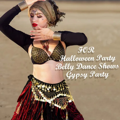 Vista 7 de Accesorios de disfraz gitano para mujer, pulsera de arnés y bufanda de cadera para Halloween, talla única