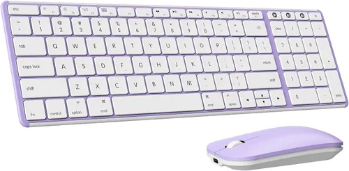 Vista 12 de seenda SKM64-2 - Combo de teclado y mouse Bluetooth para Mac, MacBook y iPad Multi-device Bluetooth switching, quiet, rechargeable, compact