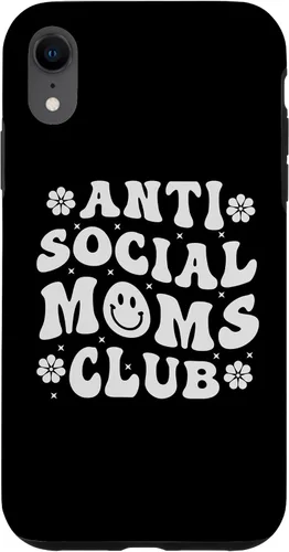 Vista 24 de iPhone 16 Anti Social Moms Club - Retro Funny Mom Life Mothers Day Mom Case