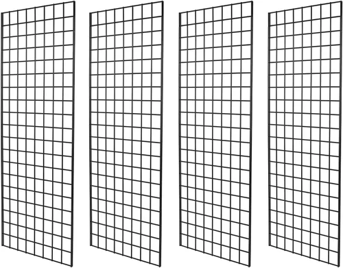 Vista 8 de Paneles de rejilla de grado comercial – Panel de rejilla resistente para cualquier exhibición minorista, 2 pies de ancho x 6 pies de alto, 4 paneles