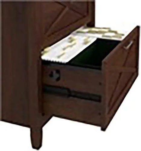 Vista 7 de Scranton & Co Archivador lateral de madera con 2 cajones en Bing Cherry