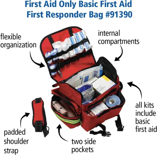 Vista 8 de First Aid Only 91390 Kit básico de primeros auxilios Bolsa de primeros auxilios, 329 piezas