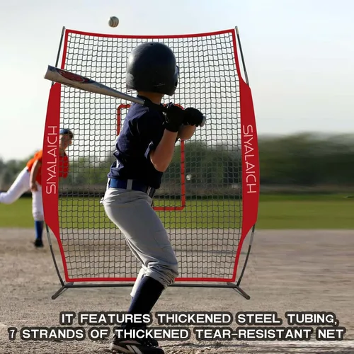Vista 2 de Pantalla portátil de bateo y lanzamiento para béisbol/sóftbol, funciona tanto para jugadores diestros como zurdos y protege a lanzadores