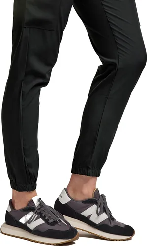 Vista 7 de Pantalones quirúrgicos Green Town para mujer - Pantalón quirúrgico jogger, bolsillos cargo, tela elástica, cordón de ajuste, fácil cuidado Negro