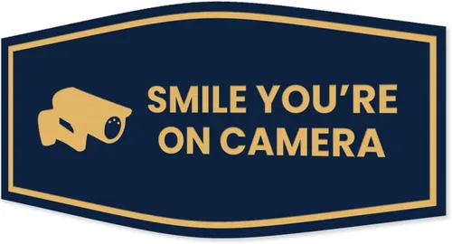 Vista 82 de Fancy Smile You're On Camera Letrero (negro) - Mediano (1 unidad)