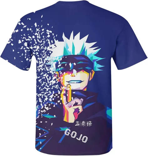 Vista 2 de Camiseta de anime para hombres y mujeres camiseta de manga corta con estampado 3D disfraz de cosplay para adultos y jóvenes