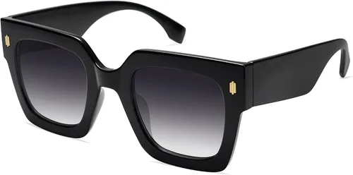 Vista 20 de SOJOS Gafas de sol cuadradas vintage de gran tamaño para mujer, estilo retro, de lujo, grandes, UV400 SJ2194