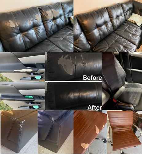 Vista 4 de Kit de parches de cinta de reparación de cuero para sofás de muebles, 16 x 79 pulgadas, parches de tapicería autoadhesivos grandes para sofá