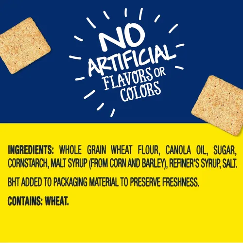 Vista 3 de Wheat Thins Galletas Integrales con un Toque de Sal de Grano Entero de Baja Sodio, 6 Cajas de 9.1 oz Cada Una