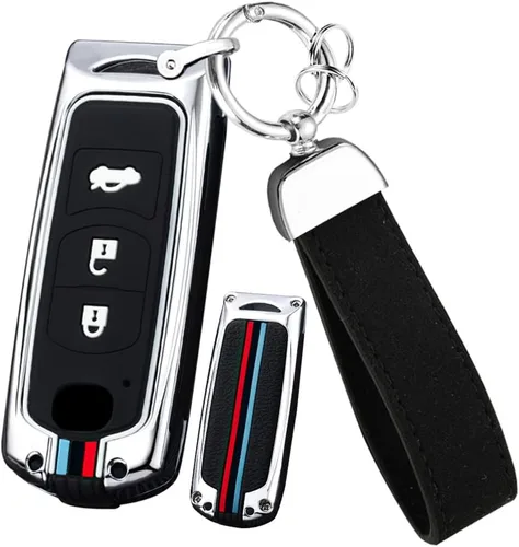 Vista 10 de ontto Funda inteligente de metal para llave de automóvil, protector de llave de silicona suave para CX3, CX5, CX7, CX9, MX5, entrada sin llave