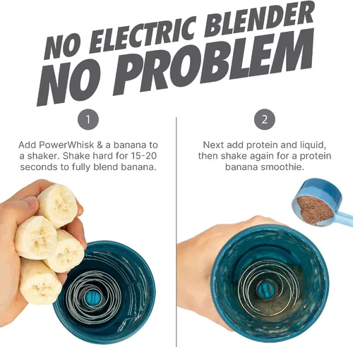Vista 6 de PowerWhisk [2 unidades] Potentes bolas mezcladoras de proteínas sin grumos, doble el peso de una bola agitadora, bola batidora de alambre de acero