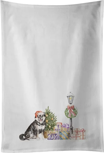 Vista 78 de Caroline's Treasures CK8100WTKT - Juego de 2 toallas de cocina con diseño de bulldog francés con diseño de país de las maravillas navideñas