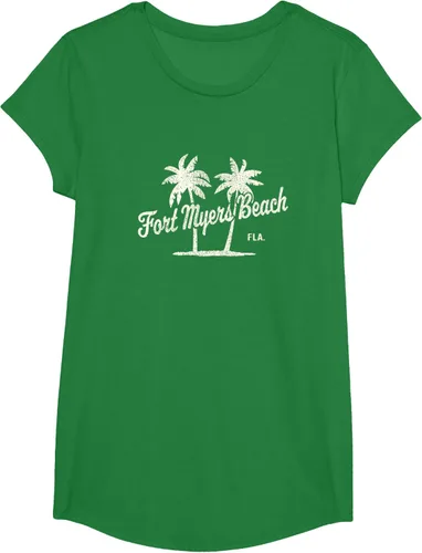 Vista 52 de Fort Myers Beach Florida Vintage 70s Palm Trees Graphic T-Shirt