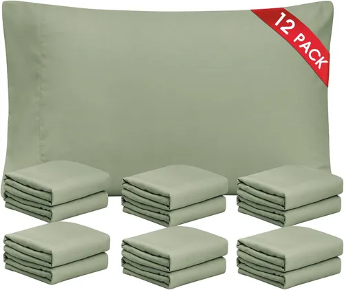 Vista 13 de FreshCulture Fundas de Almohada Beige Tamaño Queen Paquete de 2 - Juego de Fundas de Almohada - Cierre de Sobre - Tela de Microfibra Cepillada Suave
