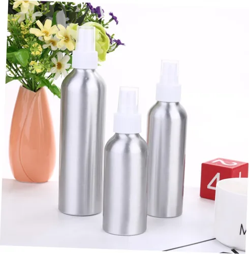 Vista 2 de DOITOOL 9pcs Refillable Aluminum Spray Bottles Travel Containers Nozzle for Perfume and Liquid Storage Portable and White
