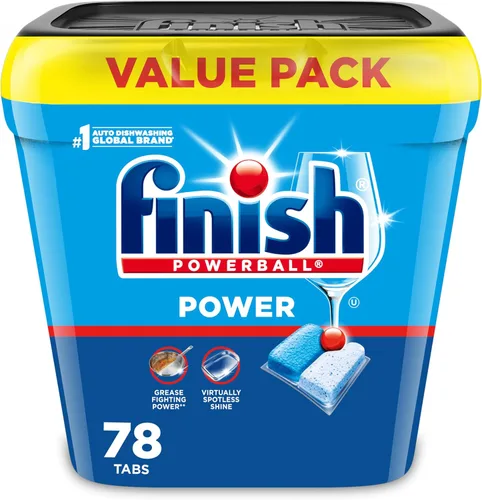 Vista 14 de Finish Power Cápsulas para lavavajillas, jabón detergente para lavavajillas sin enjuague previo para limpieza profunda y brillo con poder