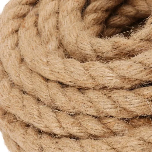 Vista 3 de Cuerda de yute natural de 100 pies y 1/2 pulgada de grosor, cuerda de cáñamo fuerte de 0.472 in x 98.4 ft, cuerda gruesa para jardinería