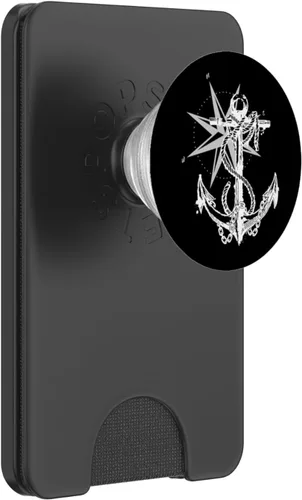 Vista 8 de Diseño de brújula Anker náutico marítimo PopSockets PopGrip intercambiables