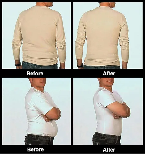 Vista 6 de Insta Slim musculosa de compresión muscular (Int) para hombre