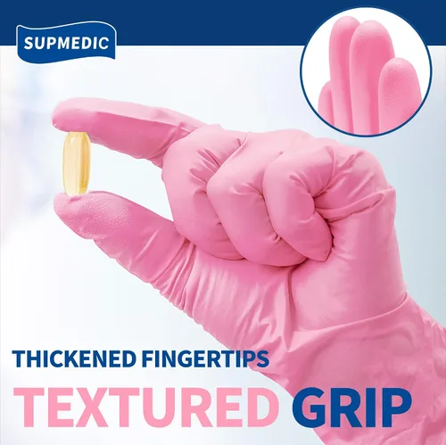 Vista 3 de Supmedic Nitrile Exam Gloves, Powder-Free Latex-Free Disposable Glove for Medical Cooking Esthetician Cleaning, 1000 Pcs