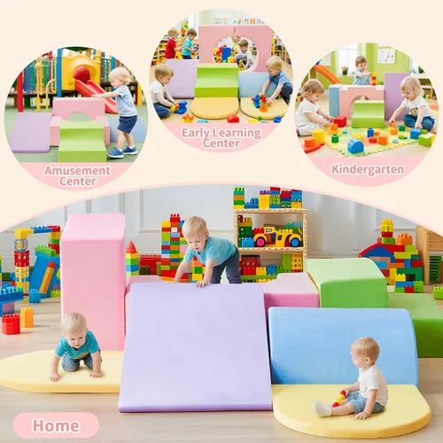 Vista 13 de IFNOW Juguetes de Escalada para Niños Pequeños de Interiores, Juego de 7 Piezas de Bloques de Escalada de Espuma para Niños Pequeños, Escalada