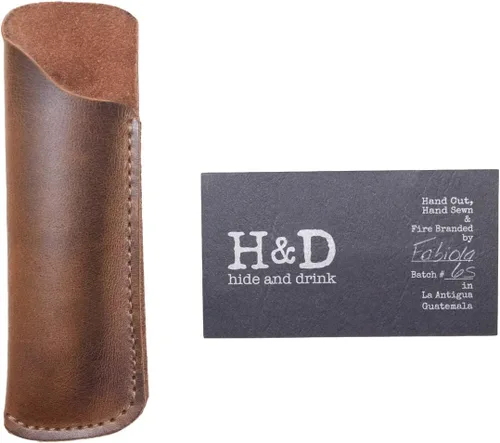 Vista 2 de Hide & Drink, Estuche de peine rústico (peine no incluido), funda protectora, funda elegante, cuidado personal, accesorios de peluquería, cuero