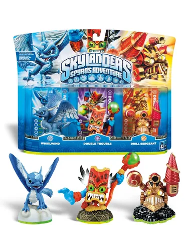 Vista 2 de Skylanders Spyro Adventure Triple Character Pack (Whirlwind, Double Trouble, Drill Sergeant)