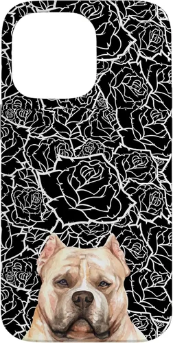 Vista 21 de American Bulldog Bully Dog Rose Flower Black White Pattern Case for iPhone 17