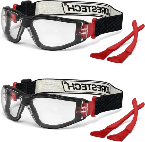 Vista 7 de JORESTECH Safety Glasses with Adjustable Strap - 3 in 1 Converter High Impact Resistance Anti-Fog Azul