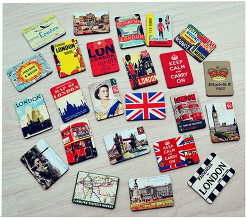 Vista 2 de London - Juego de 24 imanes magnéticos para nevera, recuerdos del Reino Unido, Inglaterra, accesorios para decoración del hogar, manualidades Londres