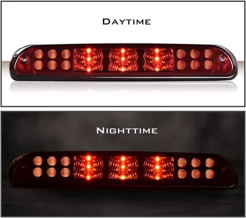 Vista 7 de Tercera luz de freno trasera LED lámpara de cola de carga compatible con Ford F250 F350 F450 F550 Super Duty 1999-2015 Lente roja Partes inferiores