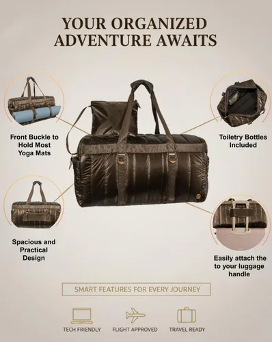 Vista 28 de Joan & David - Bolsas de viaje acolchadas de 22 pulgadas para mujer, bolsa de viaje ligera para mujer, bolsa de hospital de alta densidad, bolsas