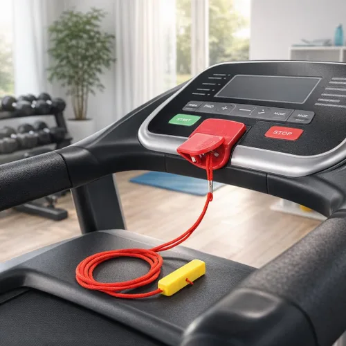 Vista 3 de 2 interruptores de parada de emergencia para caminadora, llave de seguridad para cinta de correr con diseño de doble inserto (2.087 x 0.630 in)