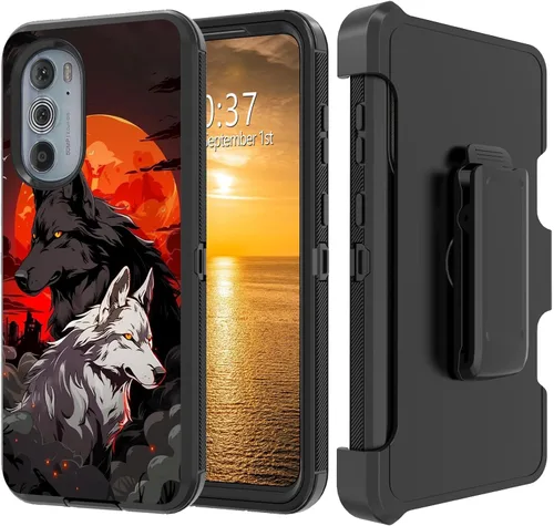 Vista 165 de Funda para Moto G Stylus 5G 2023 con funda de clip para cinturón y soporte, resistente de doble capa, resistente a prueba de golpes, para Motorola