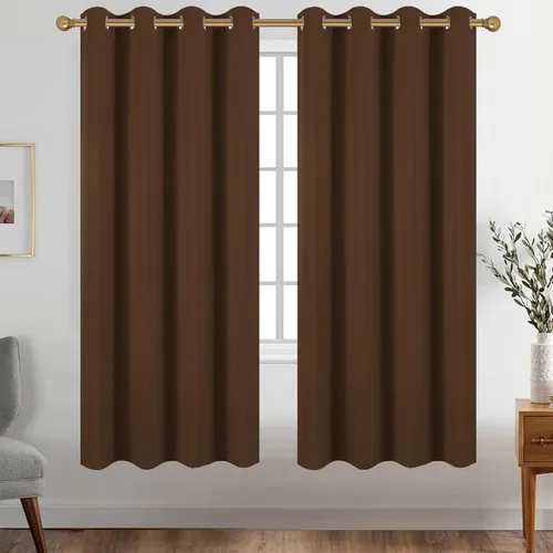 Vista 112 de Diraysid Cortinas opacas beige con ojales para dormitorio, con aislamiento térmico, cortinas de oscurecimiento de habitación, 38 x 54 pulgadas, 2