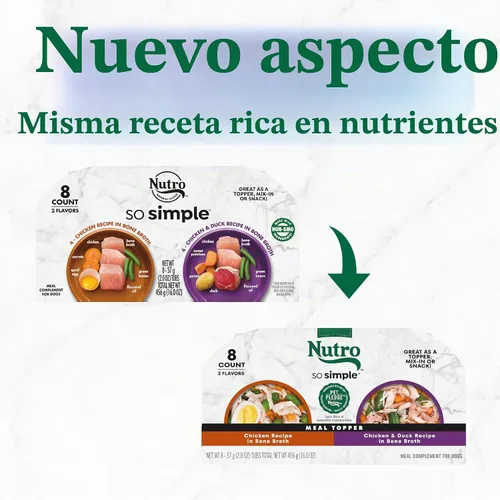 Vista 3 de Nutro So Simple - Cubrealimentos húmedos para perros, paquete de pollo
