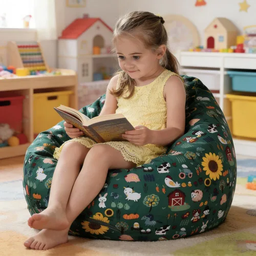 Vista 25 de YuppieLife Funda para puf de almacenamiento para niños (sin relleno), organizador de juguetes, sofá con asa de transporte, disponible para niños